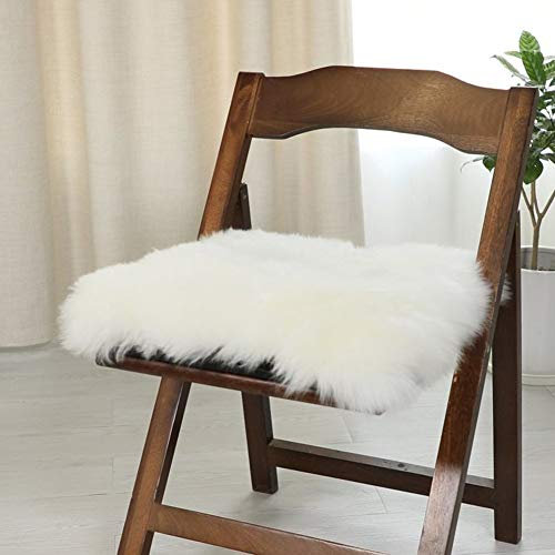Flauschiges Kunstfell-Stuhlkissen – Weiches, rutschfestes Shaggy-Fellkissen für Auto, Büro, Sofa & Wohnzimmer – 40 cm (40 cm) Plüsch-Sitzbezug