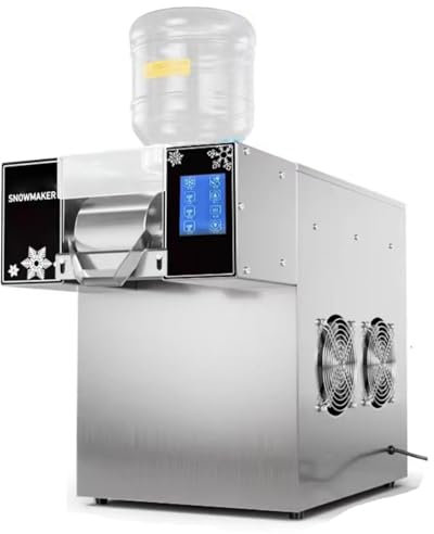 Machine à Glace Râpée de Neige Commerciale, Machine à Râper la Glace, en Inox, Dissipation Thermique Rapide, pour Dessert Boulangerie Café,Touchscreenmodel-120kg