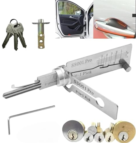 2 in1 Lock Pick and Decoder,Key Decoder Lock Picking Tool,L/ock Pick Dec/Oder for Auto,Stainless Steel Master Key Dec/Oder,Lo/ck Pic/k K/ey Tools Professional,Lo/ck Pic/King and Ke/y Reader
