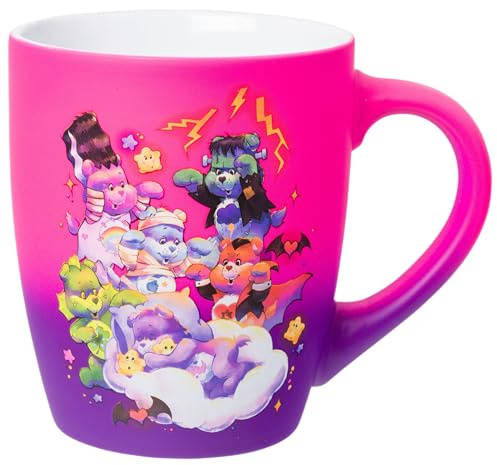 Silver Buffalo Care Bears Universal Monsters Group Cloud Scene Soft Touch Ombre 25oz Jumbo Curved Ceramic Mug