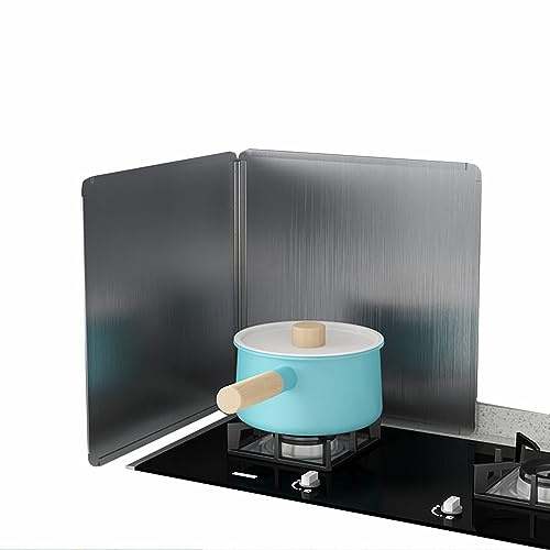 PXAMORTEL Pare-éclaboussures pour cuisinière à gaz, Protection Anti-éclaboussures de Graisse for cuisinière, Protection for dosseret de Cuisine, Argent, Plusieurs Tailles(40x40cm)