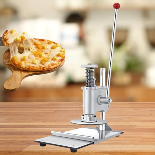 Prensa de masa de pizza comercial para hacer pasteles de mano y moldes de pan, prensa manual de acero inoxidable para dar forma a la masa sin esfuerzo