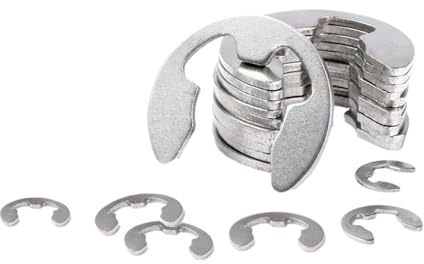 Anillo de retención de circlip Anillos E de retención abiertos de acero inoxidable 316 for arandelas de fijación de eje, 10 a 100 unidades(M3.5-100pcs)