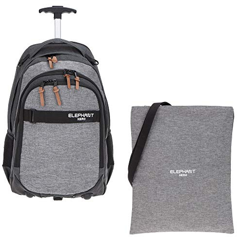 Elephant 2tlg. Set Trolley Schultrolley +Turnbeutel 12724 TT Grey-Grau