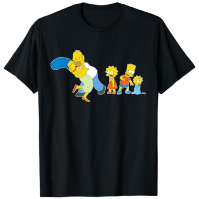 The Simpsons Marge Homer Barba Lisa Maggie Kiss Camiseta