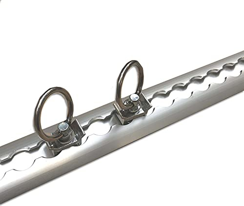 Trupa Rail d'arrimage en aluminium semi-circulaire de 3 m + 2 raccords avec anneau, pas de découpe complète