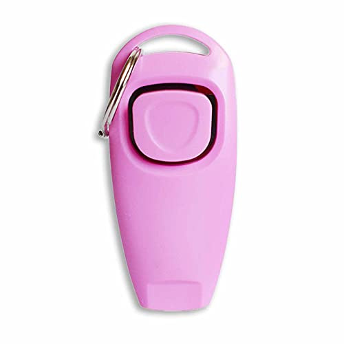 MONKIMAU Hundepfeife mit Klicker - Rückruf für Hunde und Katzen Training Set (pink)