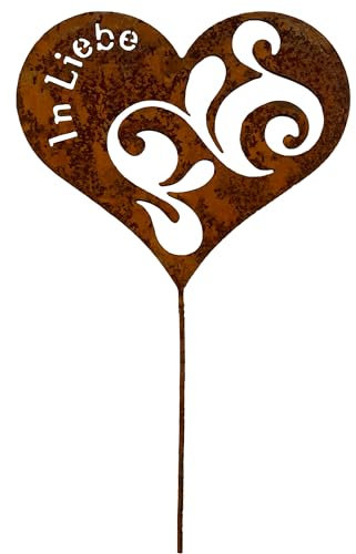 Decorazione per tomba a forma di cuore, in metallo, resistente alle intemperie, per esterni