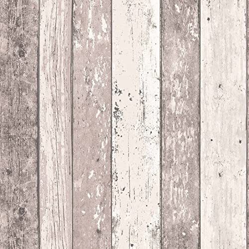 Tapisserie imitation bois gris moderne pour salon | Papier peint usé gris tendance | Papier peint livré à domicile