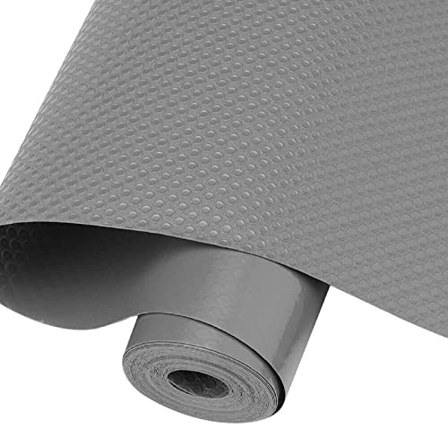 Trintion Drawer Liners 45cm X 500cm EVA Kitchen Shelf Liner Non-adhesive Waterproof Non-Slip Oil-Proof Washable Cupboard Cabinet Liner Refridge Locker Anti-Slip Mats Sink Protector (Grey)