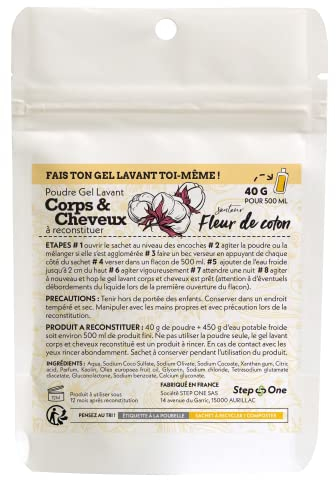 2in1 Shampoo & Duschgel Pulver Baumwollblüte - zum selbst Mischen - 40gr = 500ml - Step One