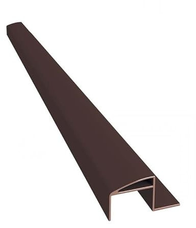 Renoplast® Perfil de remate para perfiles de alero W10 Marrón | Acabado de terrazas y balcones | Suelos ventilados Elevado | Sistemas de drenaje de agua | Perfil angular | Resistencia a la intemperie