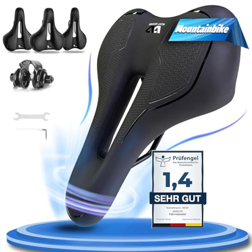 Deedlite Bike Sattel Premium Universal Sattel Pro 3.0 - Endlich Schmerzfrei Radfahren | Bequem Weich Memory Schaum Radsattel (61)