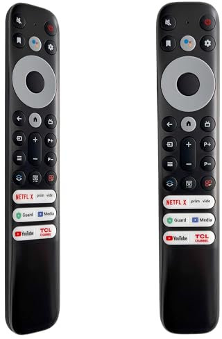 FOXRMT Repuesto Mando a Distancia TCL RC902V para TCL Android TV Mini-LED QLED 4K UHD Smart TV con Netflx, Prme Vido, Youtube, Guard, Media y TCL Channel(SIN función de Voz).