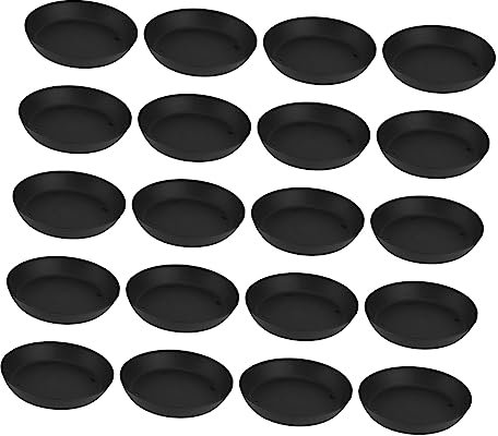 BESPORTBLE Vassoio Rotondo Sottovaso Plastica 20 Pezzi Vassoio per Vasi da e Piante Sottovaso per Piccoli Vasi Resistente Piattino per Fioriera