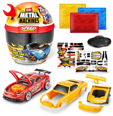 Metal Machines Speed Heroes von Zuru, baue und fahre Dein eigenes Rennfahrzeug (Red)