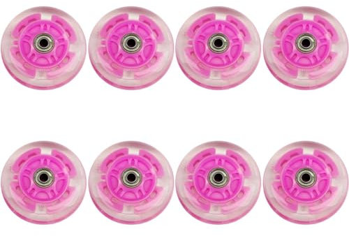 Rollschuh Rollen Rollschuhe Räder für Außen Innen 64/70/72 mm Inline Ersatzräder Härte 82A Inline Skate Räder mit Lagern 8 Stück Pink 70 mm