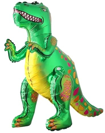 Folienballon 105cm Dinosaurier T- Rex grün Luftballon Dino Party Dekoration Helium geeignet (Grün #02)