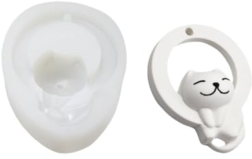 Fondant Molds 1 Piece of Simple Hanging Hole Smile Ring Cat Silicone Mold Cake Baking Silicone Mold