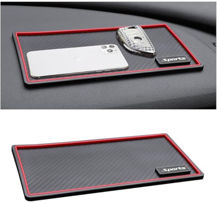Adunsiaoto Auto Armaturenbrett Anti Rutsch Matten, Handyhalterung Auto Handy Antirutschmatte Autozubehör, Universal Magisches Auto-Pad Für Das Armaturenbrett(Kohlefaser Textur)