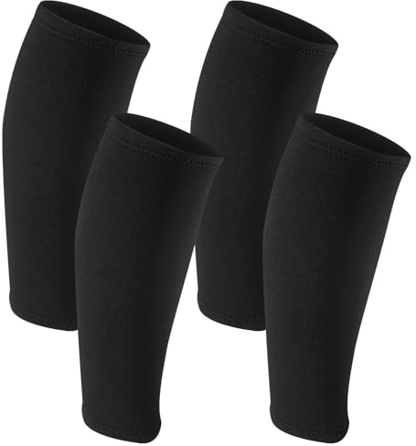 2 Pairs Water Ski Spray Leg Calf Compression Sleeve Protector Elastic Neoprene Support Wrap for Outdoor Water Sports(S)