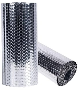HSIRYAOHD Self Adhesive Thermal Wall Insulation Roll Style Aluminum Kitchen Wall Stickers Waterproof Self Adhesive Wallpaper Furniture Renovation Mould Proof Aluminum Foil(1x8