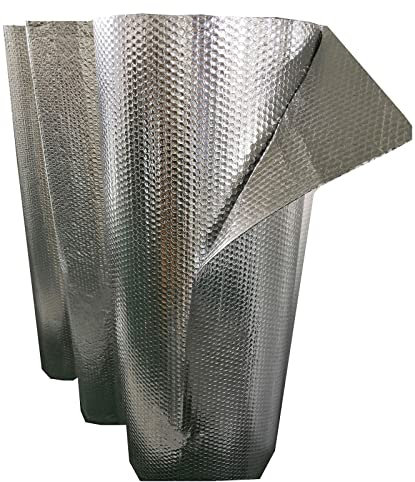Feuille réfléchissante pour radiateur – Panneaux isolants à bulles de 4 à 5 mm en aluminium réfléchissant pour greniers, murs, sols, serres et portes de garage – Conservation de la chaleur économe en