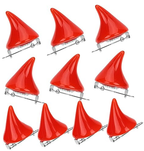 NIYANGLE 10pièces Barrettes à Cheveux Halloween Avec Cornes De Démon Accessoires De Costume Pour Cosplay Et Fêtes Fluorescente