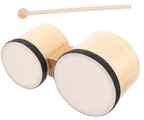 BESPORTBLE Holz Bongotrommel Percussion Schlaginstrument Musikinstrument Für Erwachsene Rhythmusinstrument Mit Trommelstock Für Spiel Und Tanzkurse