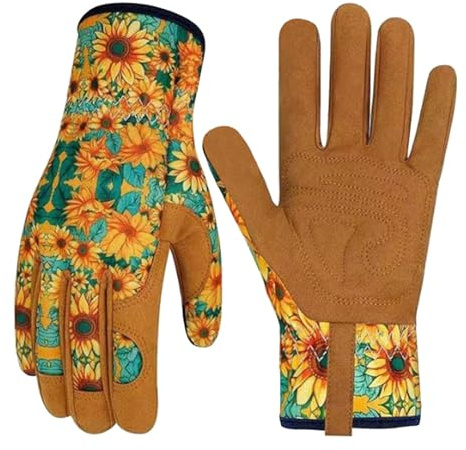 Gartenhandschuhe für Damen dornensichere Outdoor Schutz Arbeitshandschuhe zum Jäten Baumarkt (D A)