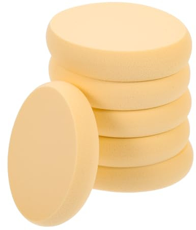 Puff Cosmetici Ovali Dual Use in Poliuretano Idrofilo, 6 Pezzi