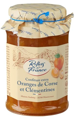 REFLETS DE FRANCE – Confiture Gourmande d’Orange & Clémentine, Saveur Fruitée Intense (Pot 315g) - Le Lot De 3
