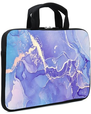 XMBFZ 15.6 Laptop Sleeve 14 15 15.4 Chromebook Case Ultrabook Case Notebook Sleeves PC Messenger Bag (Purple)