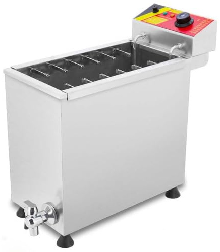 Elektrisk Corn Dogs Spis, Corn Dog Deep Fryer Kommersiell, Elektrisk Fritös För Corn Dog Maker 25 L Ost Hot Dogs Sticks Fritös, Fritös Med 12 Krokar