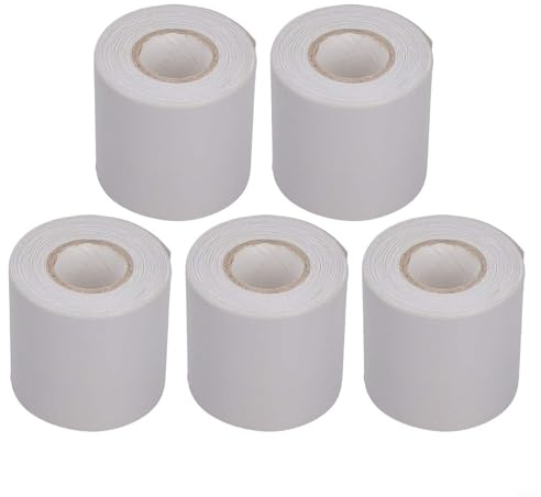 GANCEI Cinta aislante de PVC para sellado de tuberías, 5 rollos, 41 cm x 10 m, color blanco, para aire acondicionado, protección de tuberías de cobre y cables, uso doméstico y profesional