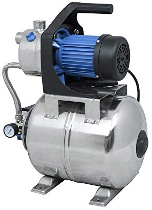 Güde 94637 HWW 1000E - Impianto idrico domestico, 1000 W, 3500 l/h, interruttore a pressione, serbatoio in acciaio inox da 19 l, altezza di mandata 44 m