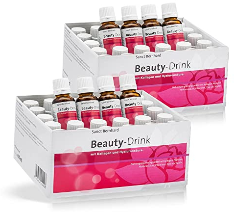 Sanct Bernhard Beauty-Drink mit Kollagen-Peptiden (VERISOL®), Hyaluronsäure, Vitaminen, Zink, Kupfer, Inhalt 60x 20ml