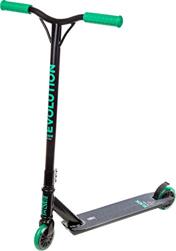 Trottinette Freestyle Evolution Slick 100mm RAVEN Slick Adulte Enfant Noir/Menthe Mixte Stunt Scooter Robuste Kickscooter