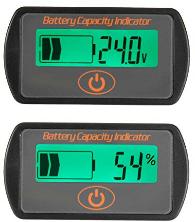 DollaTek 2Pcs 12-60V LCD Digitalanzeige DC Voltmeter Kopf für Lithiumbatterie und Blei-Säure-Batterie - Grüne Hintergrundbeleuchtung