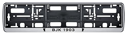 Besiktas Kennzeichenhalter in der Farbe Silber/Schwarz Nummernschildhalterung Auto, Nummernschildhalter