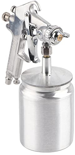 Luftspritzpistole mit Saugzufuhr, Druckluft Spritzpistole 1,5mm Edelstahldüse 600ml Fassungsvermögen, Professionelles Farbsprühsystem für Sprühgerät, Töpferei, Möbel, Malerei, Auto, Kunsthandwerk