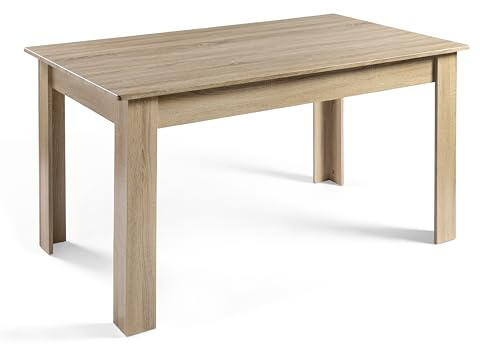 DUPI Mesa Comedor Aitana con Estructura y Tapa Superior de Madera (Taupe, 140x80x79)