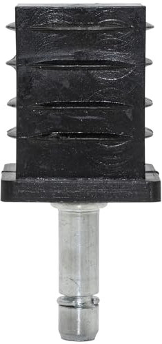 WAGNER Stift + Vierkanthülse 2tlg. - 10/18/ Ø 8 mm, Höhe 34/26/65 mm, für Möbelrolle / Möbelgleiter mit Aufnahme 8 mm, Stahl verzinkt / Kunststoff, Klemmring - 11008699