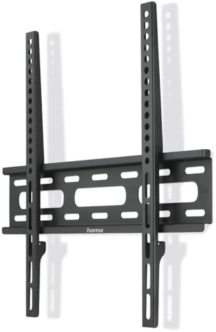 Hama Fast TV-fäste 10 års garanti (extra platt vägg-TV-stativ, max 40 kg, robust, för LCD/LED/OLED/Plasmaskärmar från 81 cm till 191 cm (32 till 75), VESA Max 400 x 400) svart