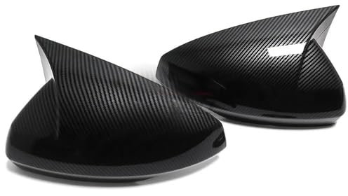 Für VW Für Polo Mk6 AW GTI 2018-2021 OX Horn Auto Kappen Shell Trim Carbon Look Außen Rückspiegel Abdeckung(Carbon Look)