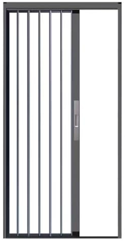 Schiebetür Falttür falttüren innentüren Abschließbare Falttüren für Türöffnungen, große, durchsichtige Acryl-Innentüren mit mehreren Falttüren, 203 cm hoch, Falttür mit grauem Rahmen und voller Sicht(