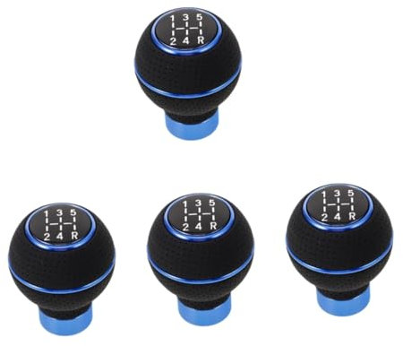 SOLUSTRE 4 Stück 5 Schalthebel Auto Schaltknauf Manueller Schaltknauf Gangschaltung Für Fahrzeuge 5 Gang Für Schaltgetriebe - Schaltknäufe Leder