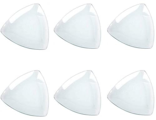 Super Mundo - 6pcs Platos Cristales de Forma Triangulos Transparentes, Para Cocina y Comedor (15cm)