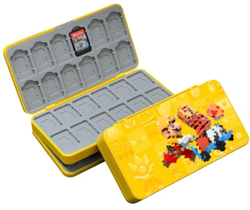 doepeBAE Custodia per Schede di Gioco, Custodie Giochi Switch, Switch Game Card Case, Scatola per Carte con Fodera in Silicone, Con 48 Slot per Cartucce di Gioco e 48 Slot per Schede SD (48A)