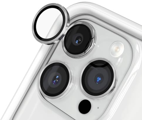 RhinoShield Protection d'objectifs pour iPhone 15 Pro Max / 15 Pro | Résistant aux éclats, haute transparence, résistant aux rayures, ajustement précis, outil d’installation inclus